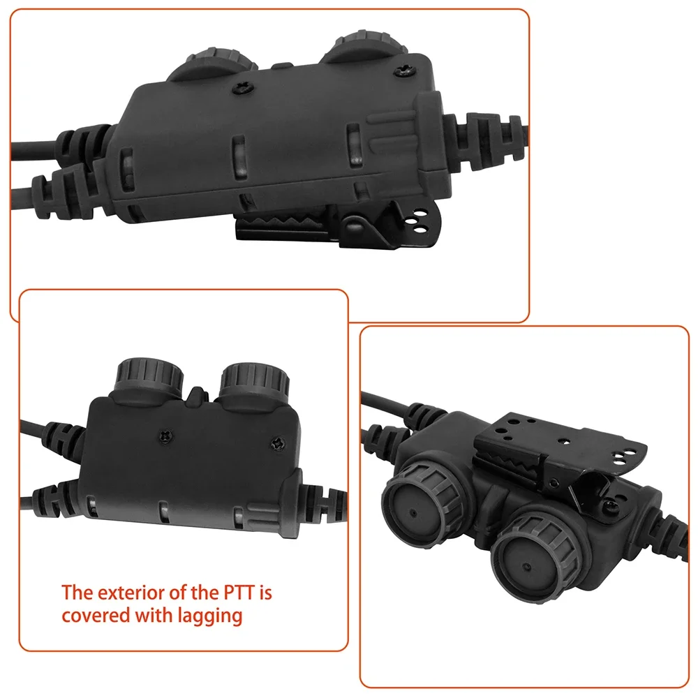 Taktyczny zestaw słuchawkowy podwójna komunikacja Tactical U94 RAC PTT z wtyczką Kenwood dla Comtac Sordin strzelanie polowanie Airsoft słuchawki