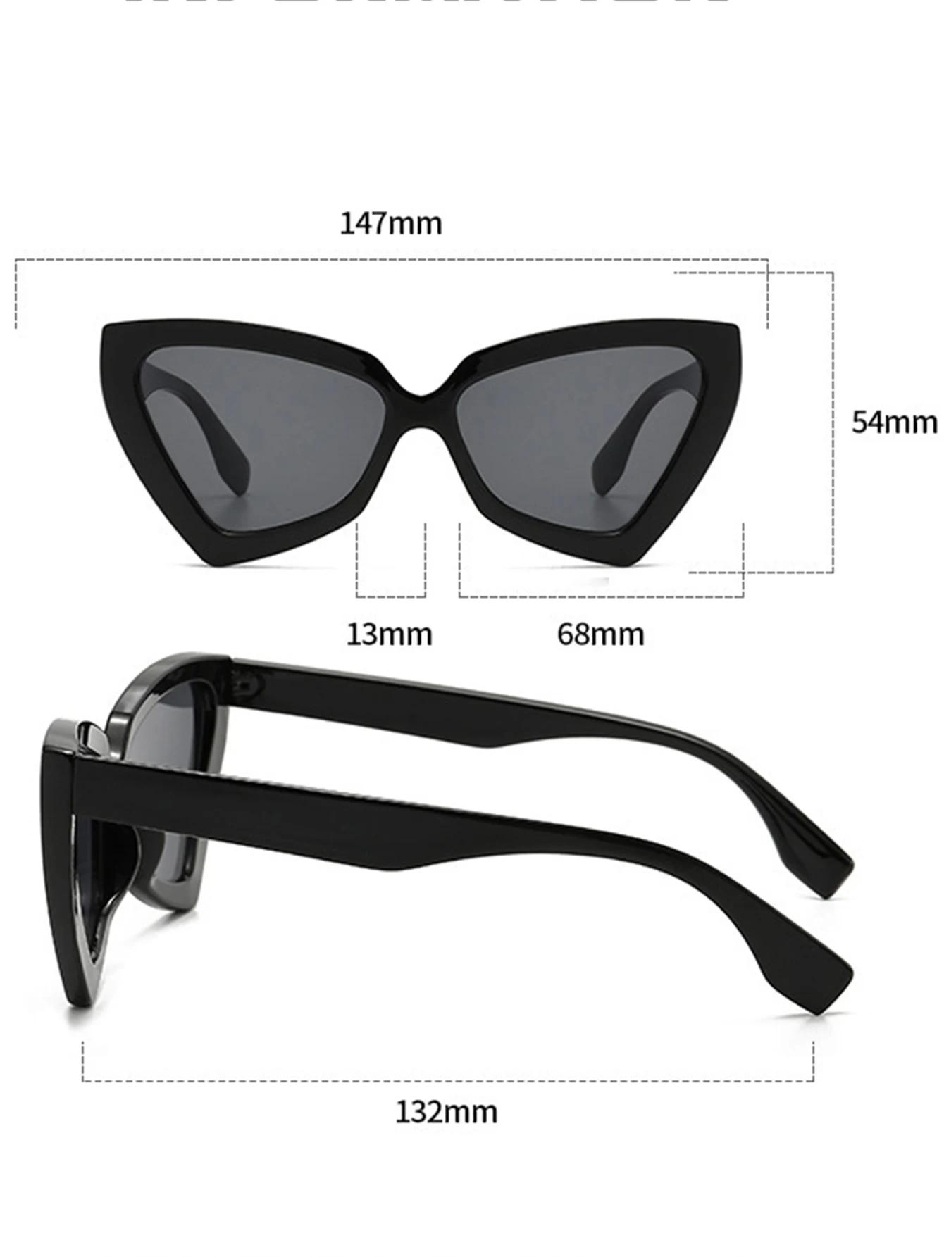 Neue Dreieck Polygon Sonnenbrille Frauen Männer Vintage Gläser Retro Cat Eye Sonnenbrille Weiblich Männlich Brillen Brillen für Sommer – Detail 6