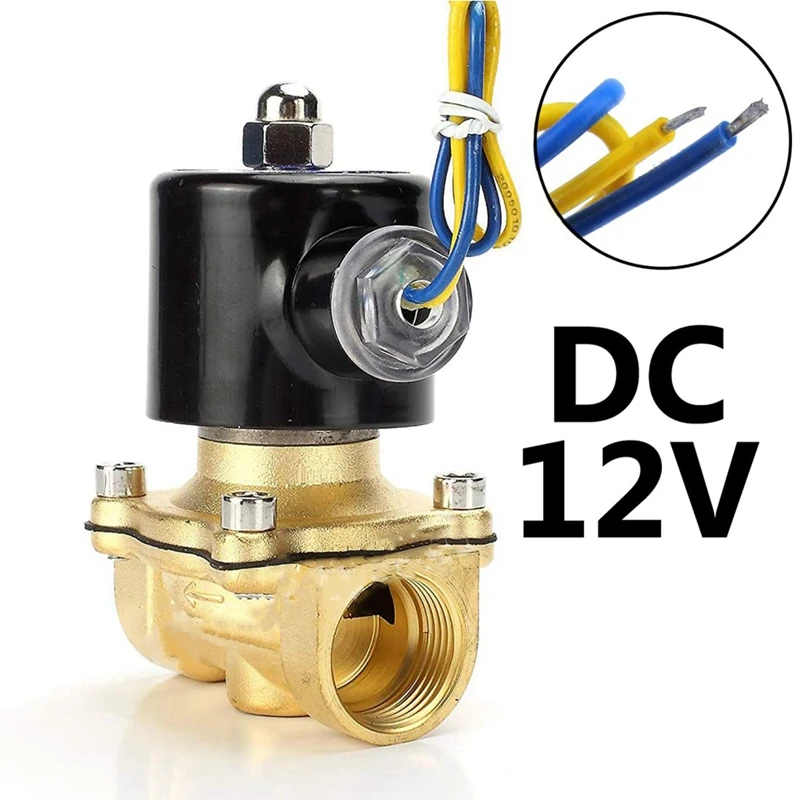 

Brass Electric Solenoid Valve, 1/2Inch 12V Air Valve For Water,Air, Natural Gas, Fuel Electronic Pipeline Control Switch