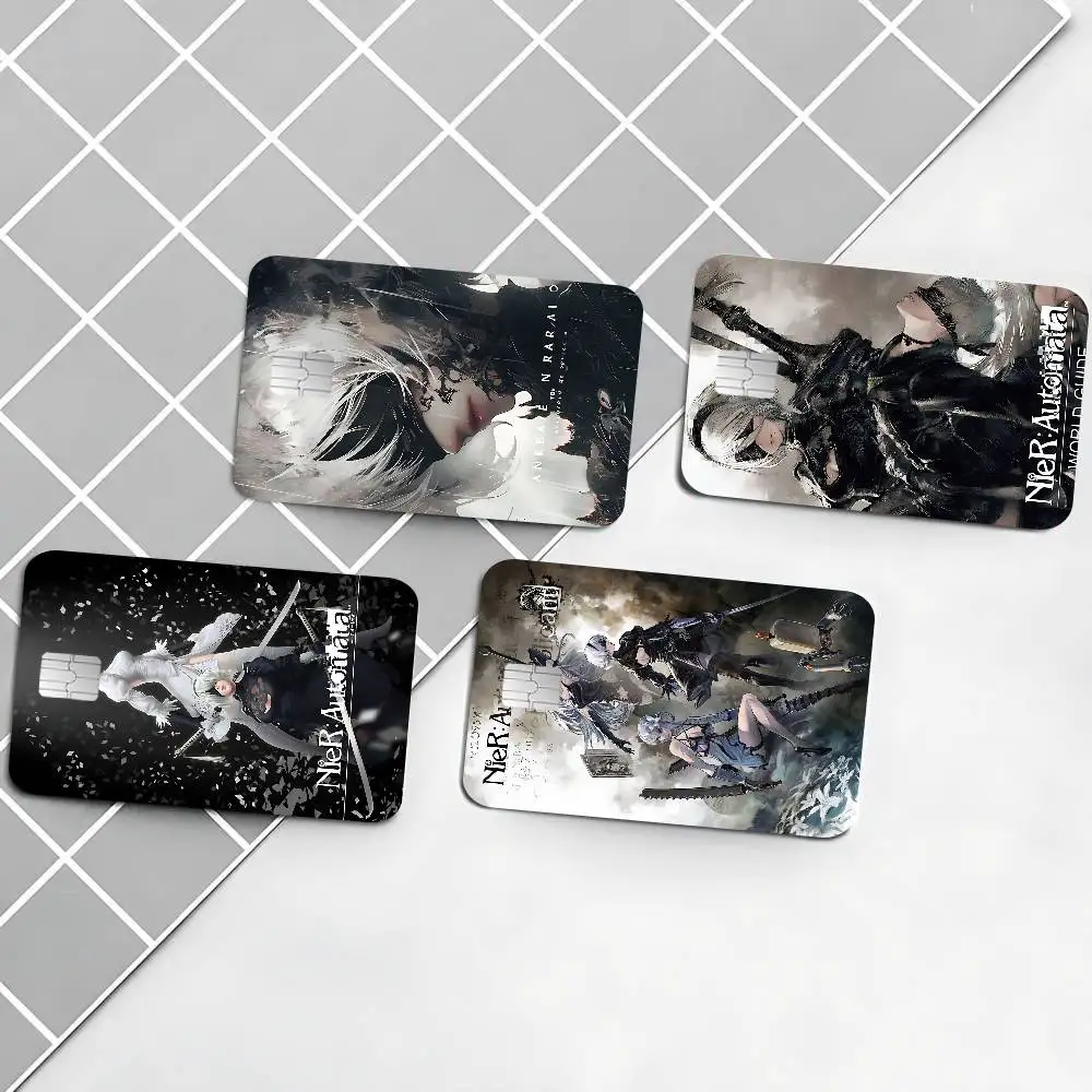 Game N-NieR Beauty Girl Credit Card Skin Stickers for Bank Card Transportation Card Waterproof Sticker Anti-scratch Women Gift