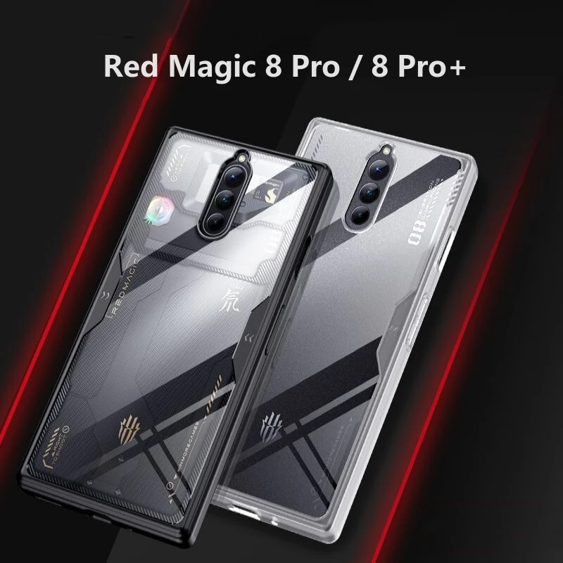 For Red Magic 8S Pro Case Transparent Cover For NUBIA Red Magic 8 8Pro+ Shockproof Clear Bumper Antiknock Crystal Capa Fundas