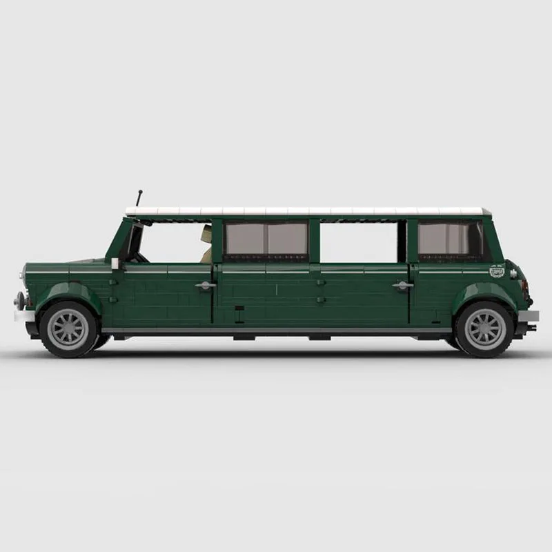 MOC Experience Luxury and Style Limousine Mini Cooper Stretch Limo 10242 Extended Version Building Blocks DIY Bricks Toys Gift