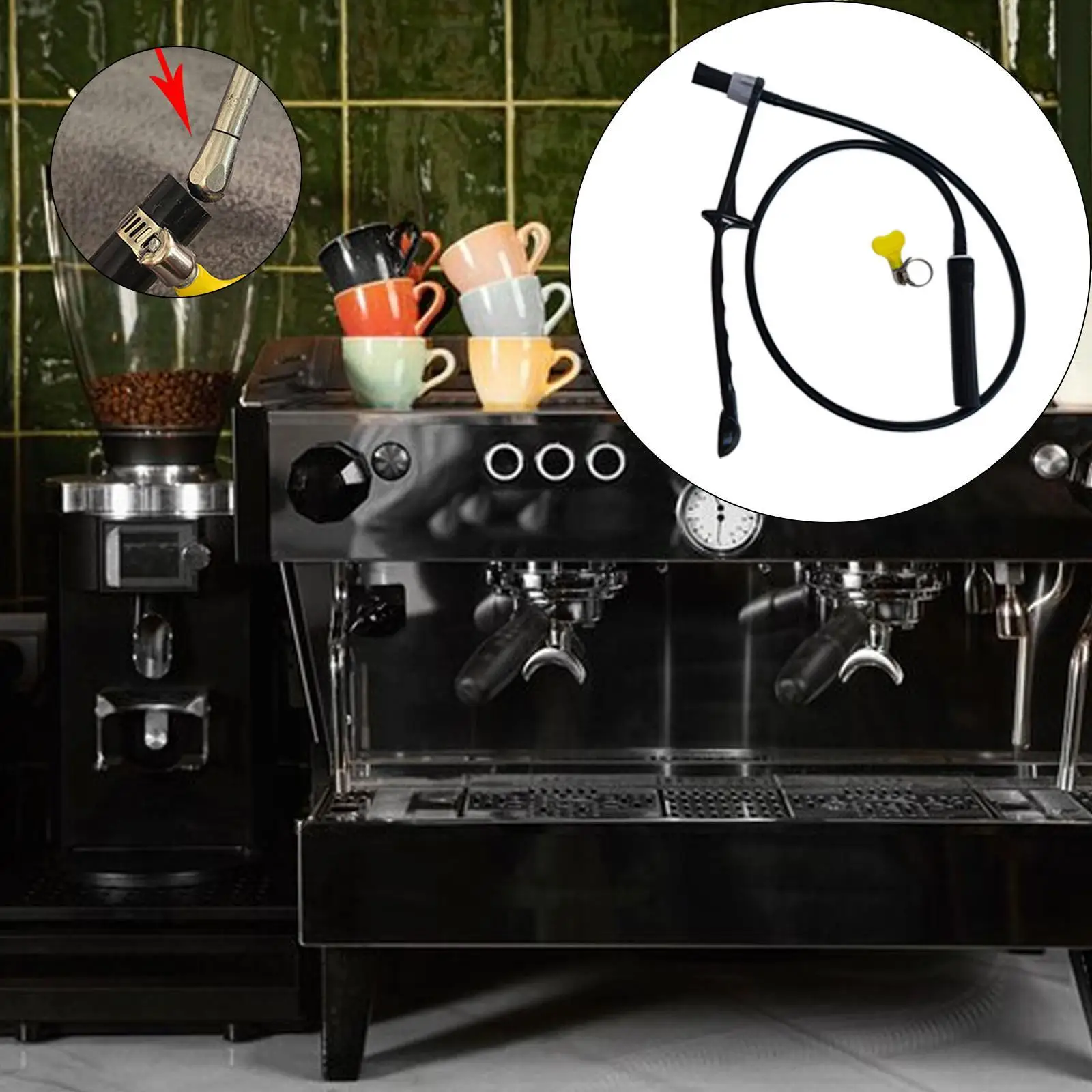 فرشاة تنظيف من السيليكون بحجم مريح، ملحقات المطبخ، فرش البخار، فرشاة تنظيف للمقهى والمقهى والفندق والمطعم والمنزل