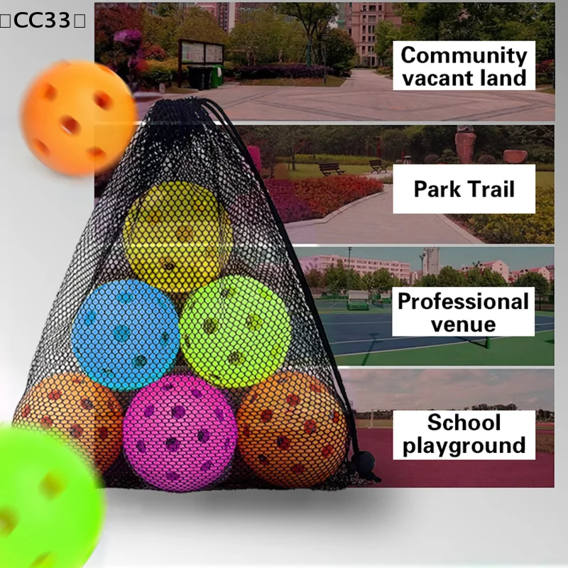 Pickleball Injection Molded Resilient 40-Hole Ball - TPE Elasticity Ball Outdoor Sports Playing Experience〔CC33〕