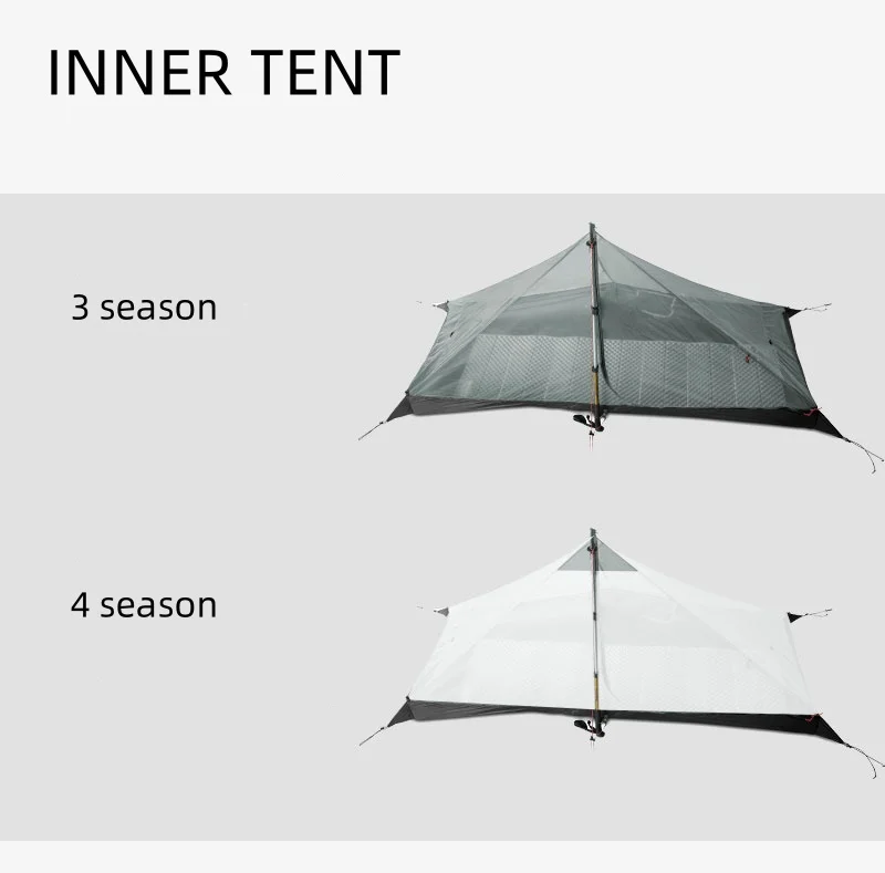 3F UL Gear 2026 Lanshan 1P Zelt Outdoor Camping 15D SilNylon Zelt Ultraleicht 760g Wasserdichtes Stangenloses Zelt für Trekking und Backpacking – Detail 11