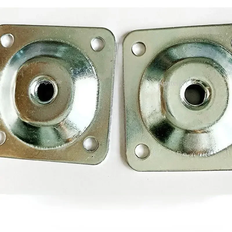 6 Pcs Iron 48x48mm Sofa Table Chair Feet Plates with Hanger Bolts Adapter Square Attachment Plates Furniture Mounting Leg image 6