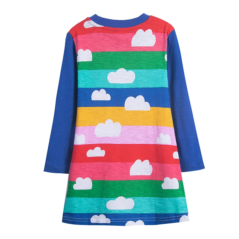 Springen Meter Neue Marke Apple Langarm Kleider Für Baby Mädchen Kleidung Baumwolle Herbst Frühling Prinzessin Party Nette Mädchen Kleider – Detail 3