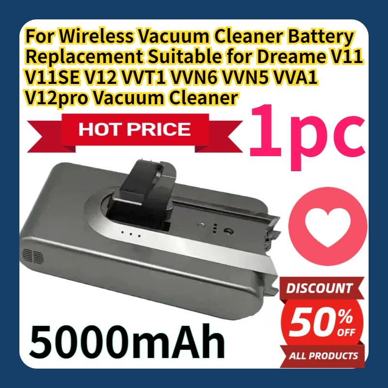 

For Wireless Vacuum Cleaner Battery Replacement Suitable for V11 V11SE V12 VVT1 VVN6 VVN5 VVA1 V12pro Vacuum Cleaner