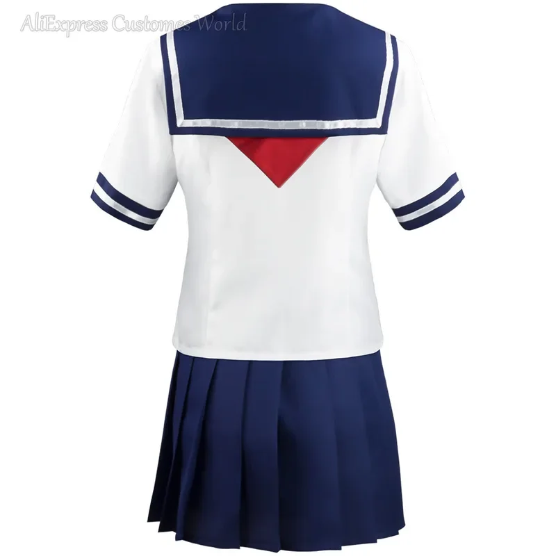 HN8 Game Yandere Simulator Косплей Костюм Ayano Aishi Sailor Костюм Футболка + Юбка Косплей Подарочная Униформа Chan JK Школьные Женщины O8...Gf