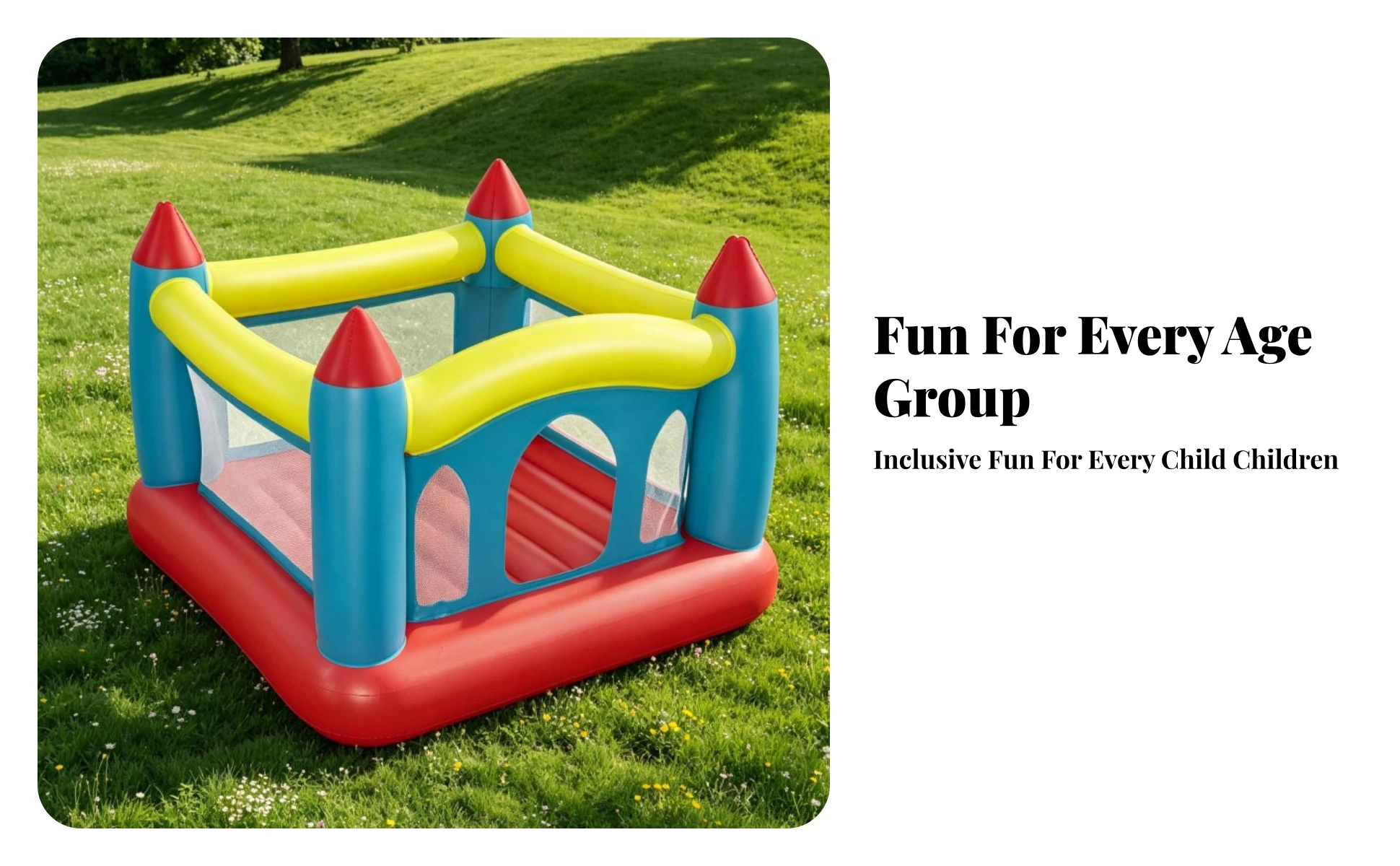 Arched Openings Inflatable Jump House Castle-Style Jump House Easy to Set up Inflatable Castle Bouncer for Children