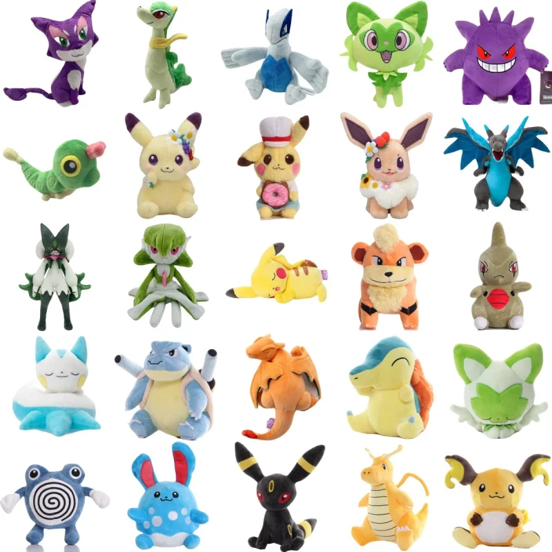 70 Styles Pokemon Gengar Plush Toy Pachirisu Blastoise Eevee Servine Purrloin Gardevoir Jirachi Caterpie Pikachu Stuffed Doll