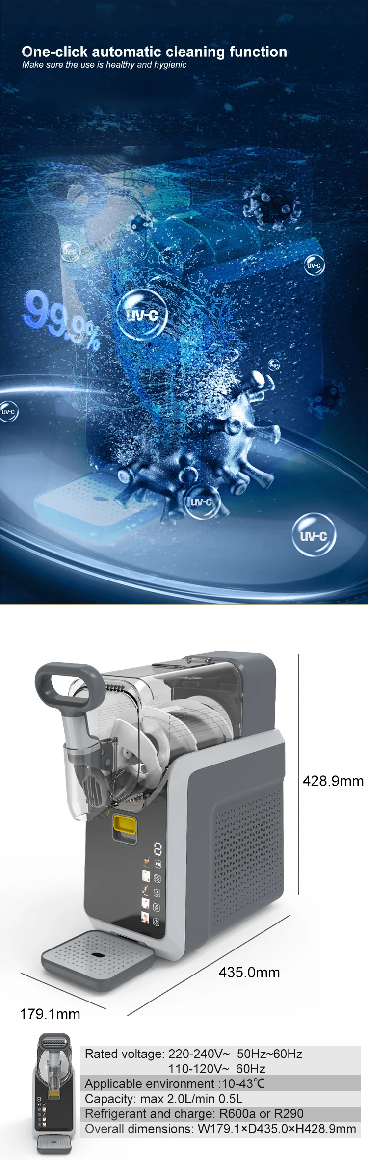 Professional 2L Slush Slushy Machine Commercial Frozen Juice Drink Maker Slushy Maker Ice Slushie Machine