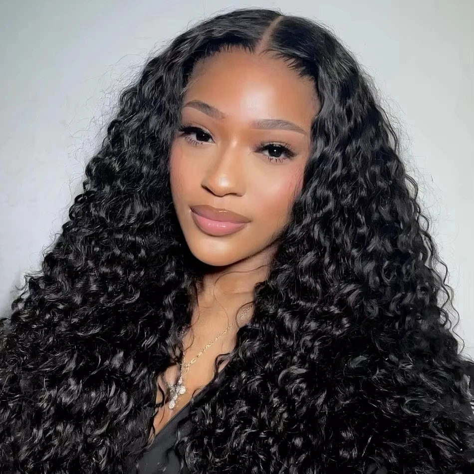 

13x6 Water Wave Deep Wave Curly 200 Density 13x4 Glueless HD Lace Frontal Wig Pre Plucked 30 40 Inch Human Hair Lace Front Wigs