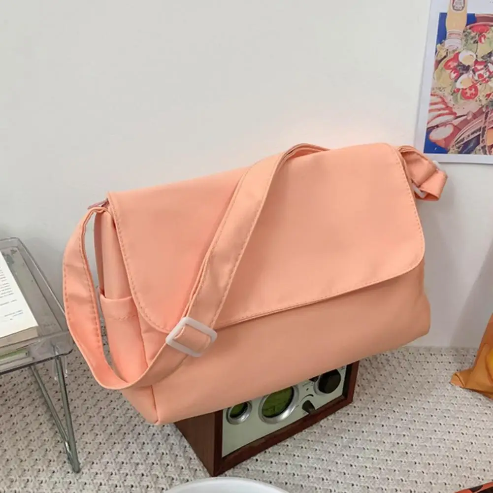 Bolsa crossbody com alça ajustável para trabalho, forro de poliéster de alta qualidade, estilo japonês preppy, bolsa crossbody feminina