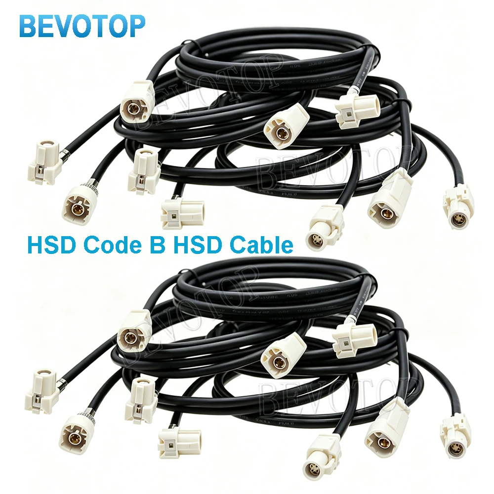1Pcs LVDS Cable 4 Pin White Fakra HSD Code B Female to Female Decar 353 for BMW CIC COMBOX USB Cable E90 E60 E87 E70