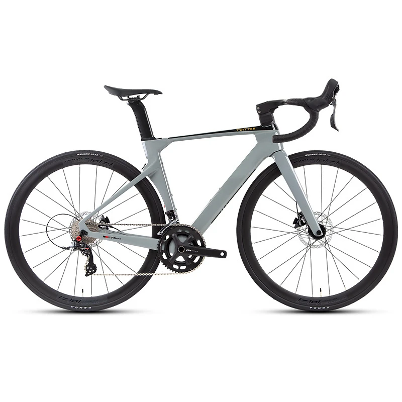 EER Twitter R5pro Road Bike, Hydraulic SENSAH Disc Brake Carbon Fiber Road Bike, Concealed Cable 700C Bike 24 Speed 22S