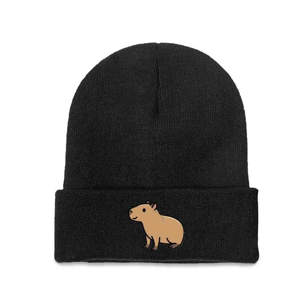 

Capybara Beanie Knitted Hat Winter Warm Outdoor Cap For Male Women