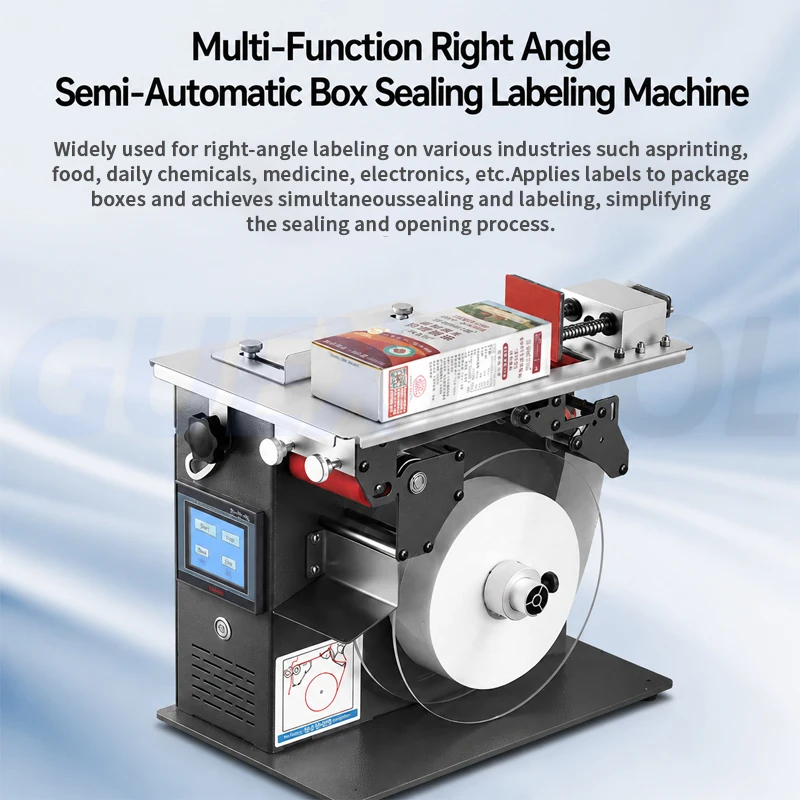 Rectangular Right Angle Carton Sealing Machine Box 90 Corner Packing Stick Sticker Labeling Machine 220V Sealing Machine