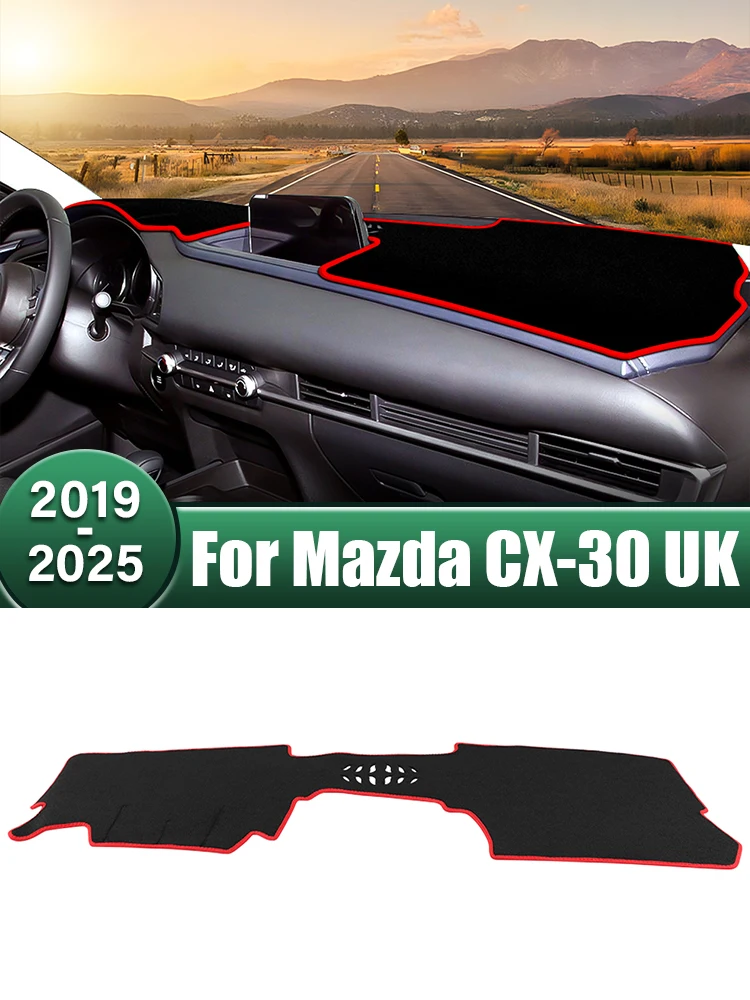 Pokrowiec na deskę rozdzielczą samochodu Unikaj podkładek świateł Maty przeciwsłoneczne Akcesoria wewnętrzne Do Mazda CX-30 CX30 CX 30 DM 2019 2020 2021 2022 2023 — zdjęcie 2
