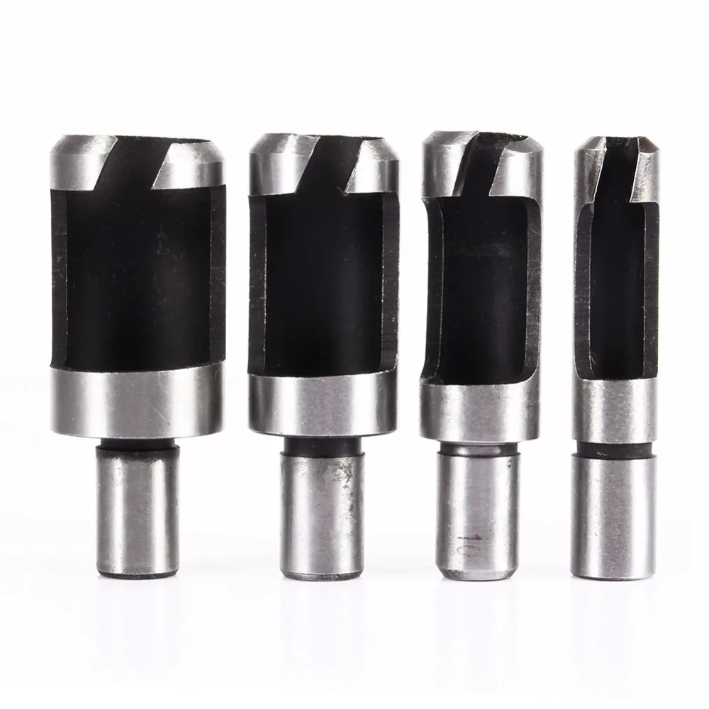

8pcs Straight Wood Plug Cutter Tapered High Carbon Steel Chamfer Drill Bits Titanium Coated Metric Woodworking Tool Set Drilling