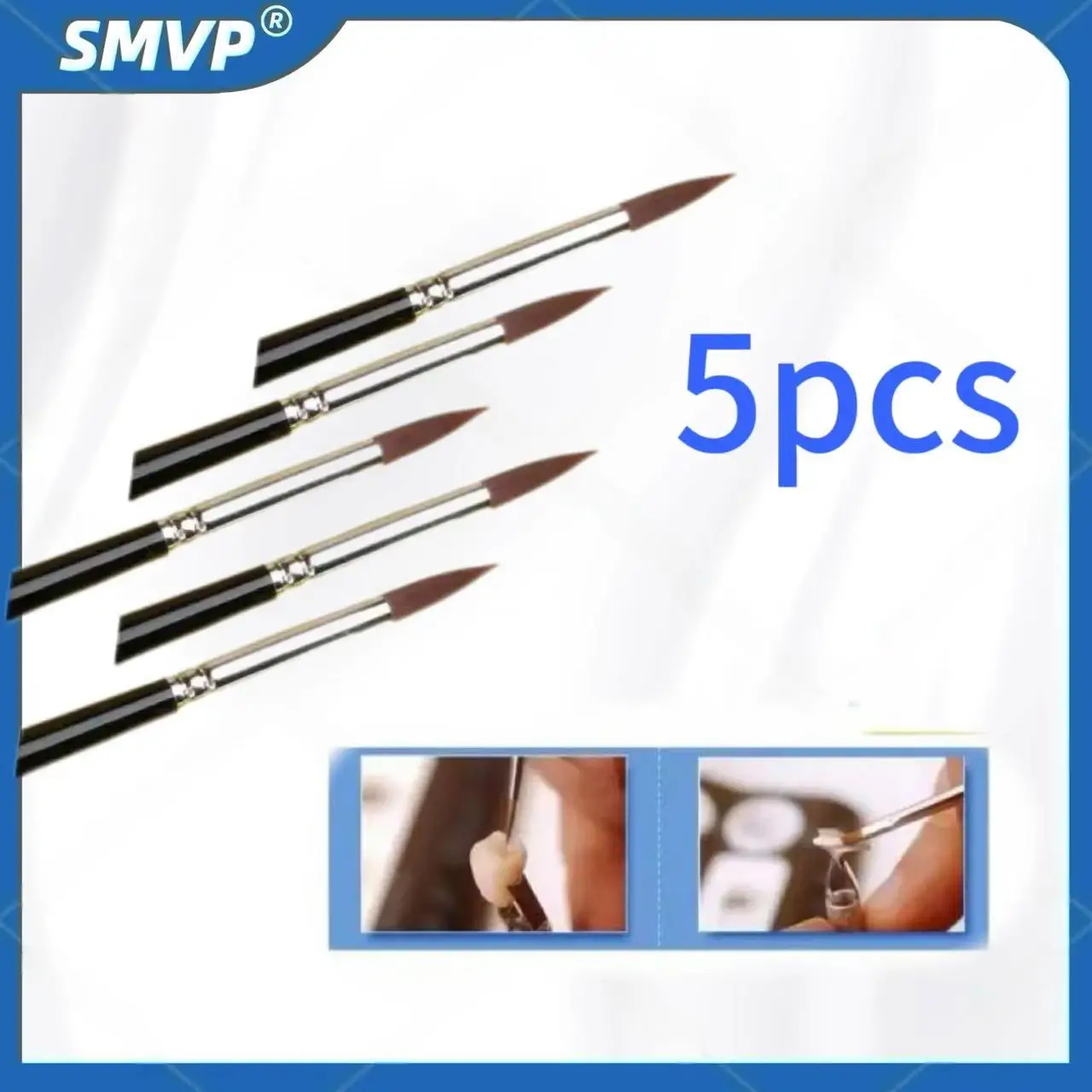 

5 Pcs Dental Resin Brush Pens Dental Shaping Silicone Adhesive Composite Porcelain Teeth Dentist Tools Dentistry Lab Tool