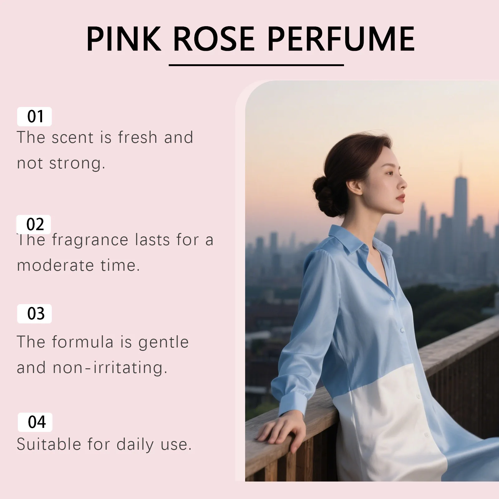 عطر روز رومانسي أنيق للنساء عطر وردي فاخر عطر ليلاً ونهارًا برائحة زهور طبيعية طازجة وطويلة الأمد #5