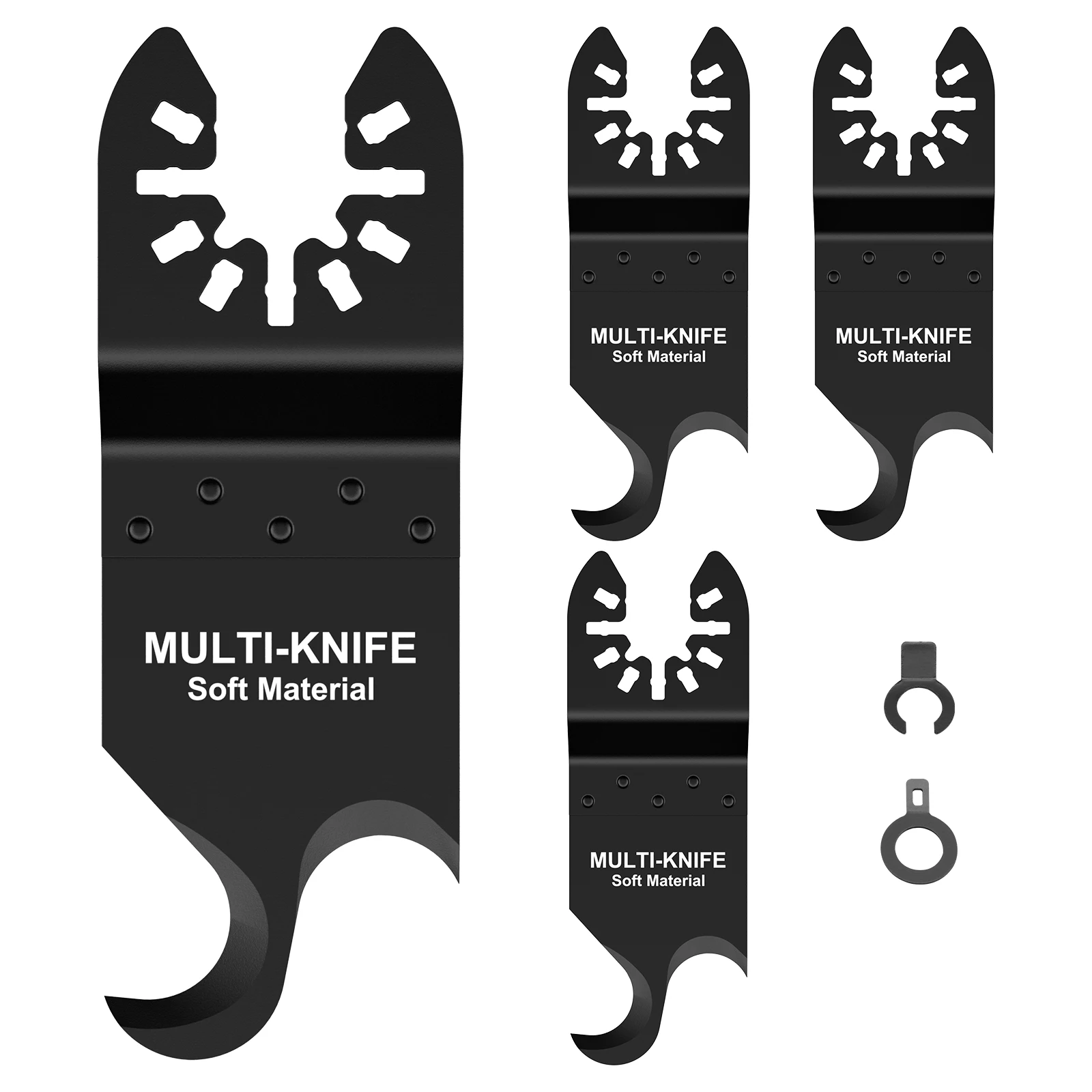 3/4Pc Oscillating Multi tool Hook Knife Blade Multitool Saw Blades Universal Oscillating Saw Hook Blade for Soft Material Carpet