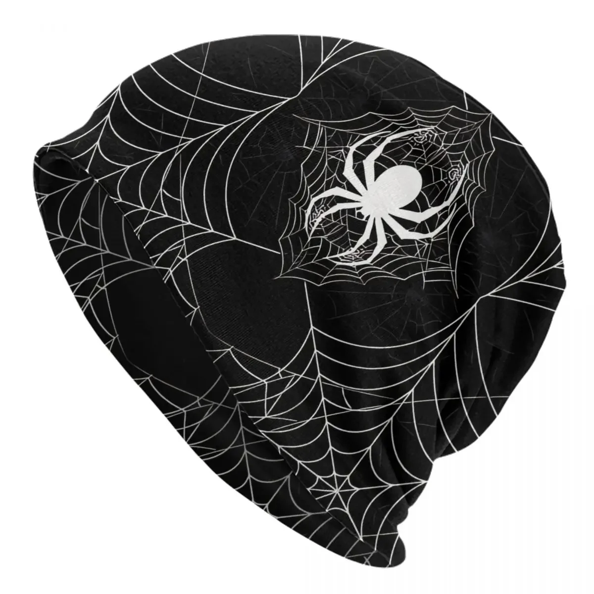 Spider Animals Skullies Beanies Caps Goth Cobweb Spider Pattern Thin Hat Autumn Spring Bonnet Hats Men Women's Hip Hop Ski Cap