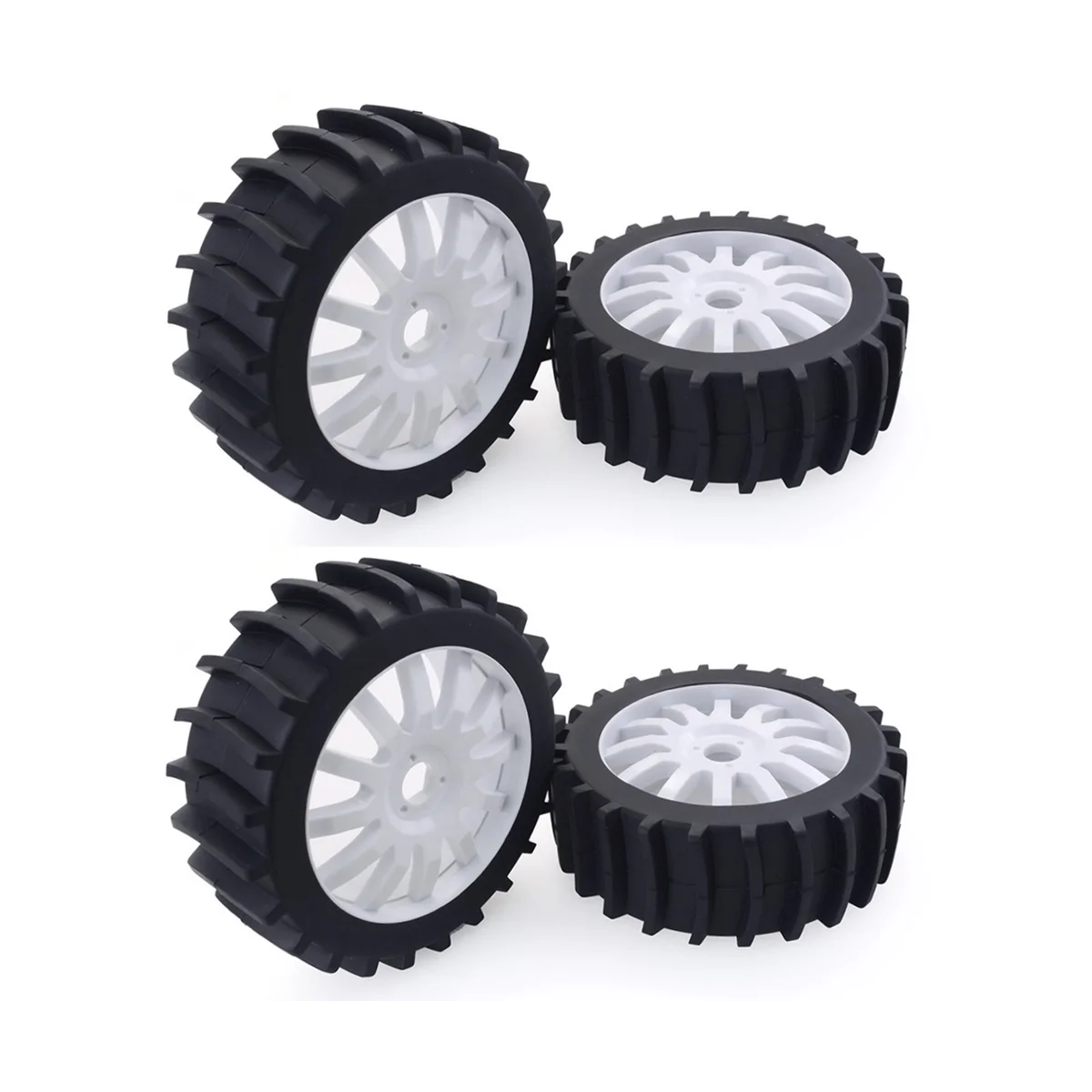 

4Pcs 120Mm Snow Sand Paddle Tire Wheel Tyre 17Mm Hex for 1/8 Arrma Redcat Team Baja RC Car,White