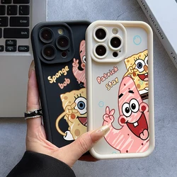 S-SquarePants SpongeBobs Phone Case for Samsung Galaxy A73 A71 A55 A54 A53 A52 A51 A34 A33 A32 A23 A14 A13 A12 4G 5G Soft Cover