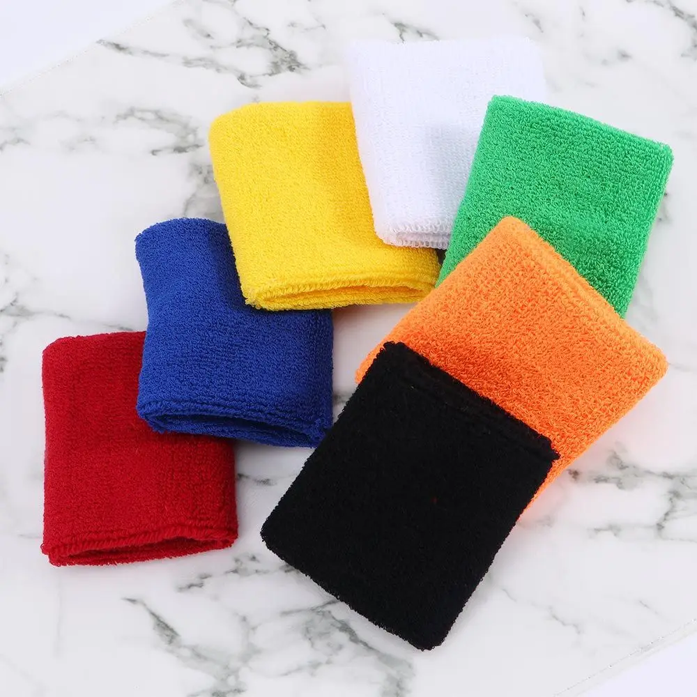 

2pcs Cotton Running Sweat Band Hand Guards Sport Brace Wrist Protector Wristband Sweatband Wrist Support