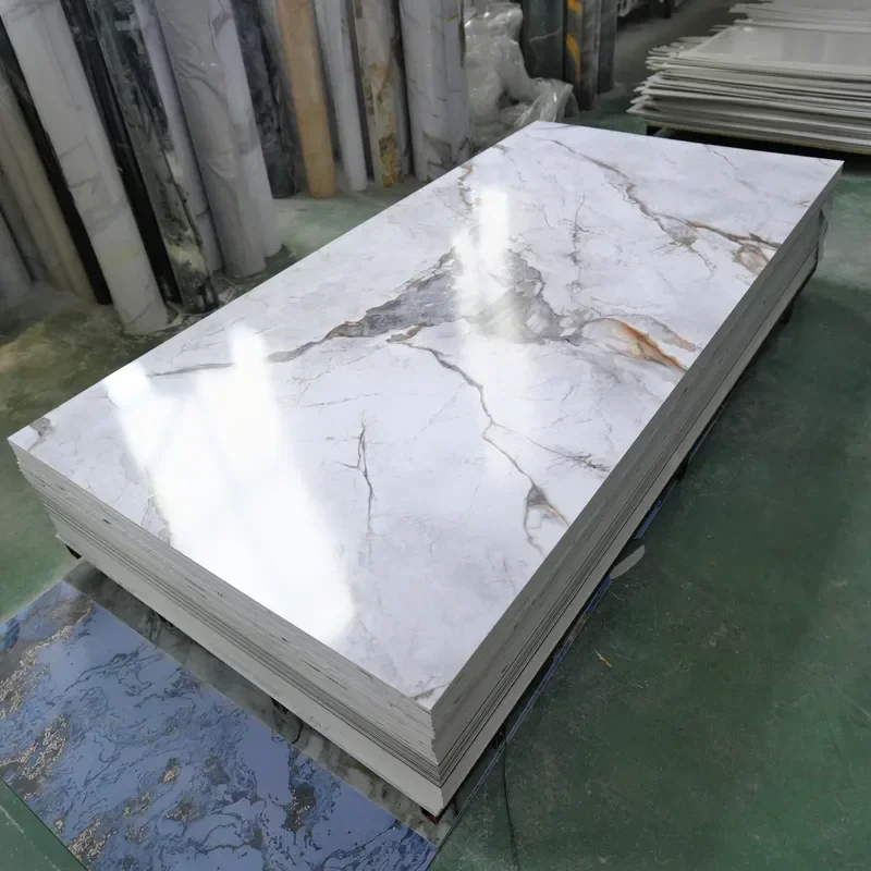 3mm Nordic Style UV Marble Sheet Stone Plastic Composite Wall Panel Board 7.10
