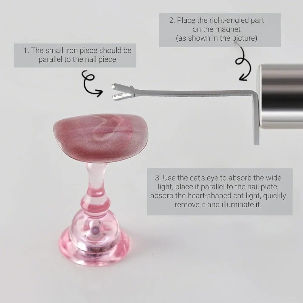 1/2/3/4 stks Y-vormige Hart Cat Eye Gel Magneet Set Liefde Hart Magneet Magnetische Nagel Stok Voor Gel Nagellak DIY Manicure Tool 69S