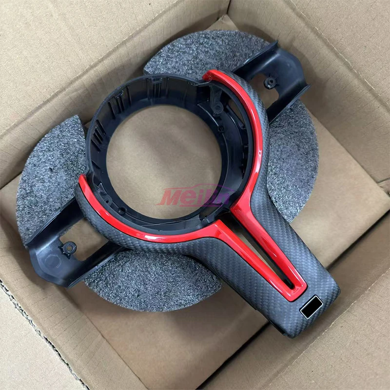 Suitable for BMW T-Shaped Steering Wheel, F-Chassis, T-Shaped Wheel Cover Plate, Multi-Color Optional Upgrade, Carbon Fiber Cove