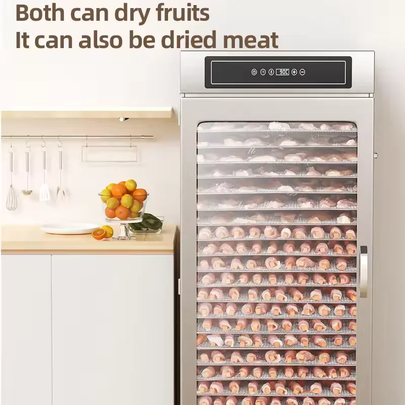 

Промышленный дегидратор для пищевых продуктов с одной зоной, 16 лотками, для сушки рыбы, свинины, говядины, курицы, лосося, креветок, бобов