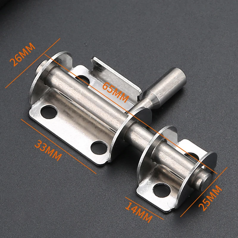 مزلاج باب من الفولاذ المقاوم للصدأ ، مسامير انزلاق صلبة غلق بمشبك ، أجهزة منزلية ، قفل أمان للبوابة ، قفل باب المرحاض #3