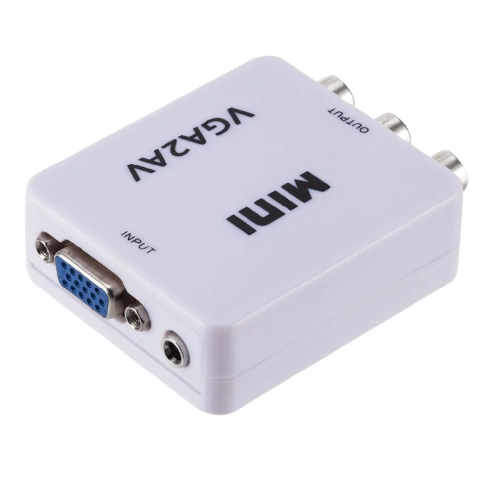 

VGA Input Mini VGA2AV Converter AV Output VGA2AV VGA To AV RCA Adapter Adapter Cable HD 1080P VGA To AV Converter