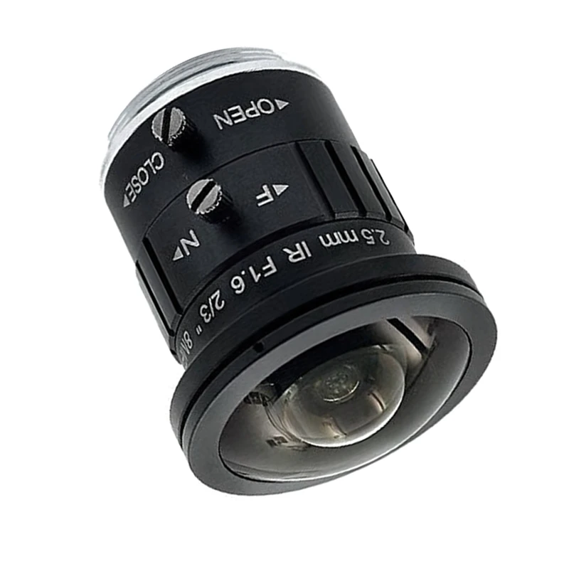 N11R--2.5Mm-4K-8MP-2-3-Inch-F1.6-IR-Fisheye-Gran angular-View-S-Mount-Mono-Focal-CCTV-Lente-Auto-Iris-8-Megapíxeles-Para cámara-4K