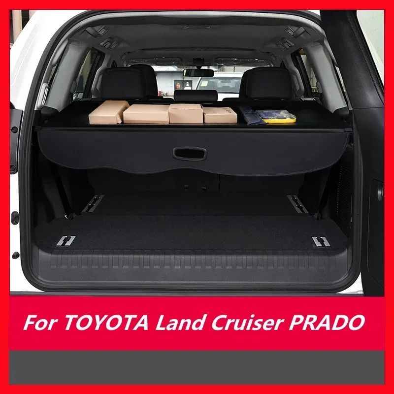 For Toyota Land Cruiser PRADO 7 Seat Trunk Cargo Cover LC150 FJ150 2010-2022 Retractable Cargo Cover Luggage Carrier Curtain