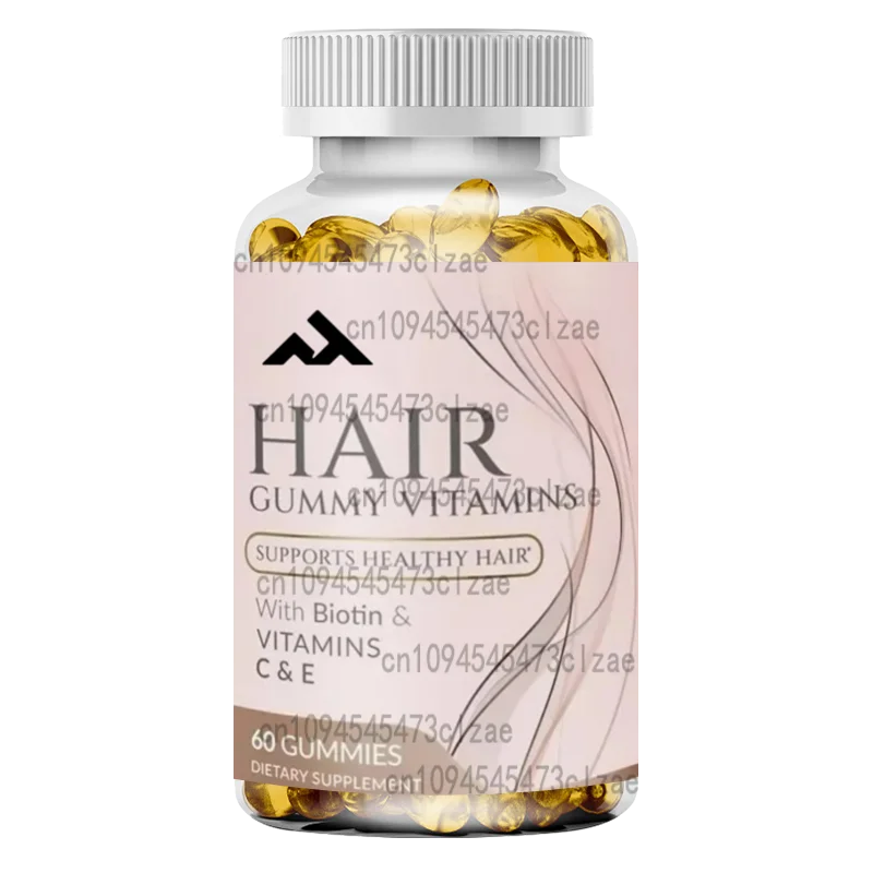 Sugar Free Biotin , Vitamin A, B12,C,D,E, Folic Acid, Supports Hair Growth, Strengthens and Beautifies Hair and Nails