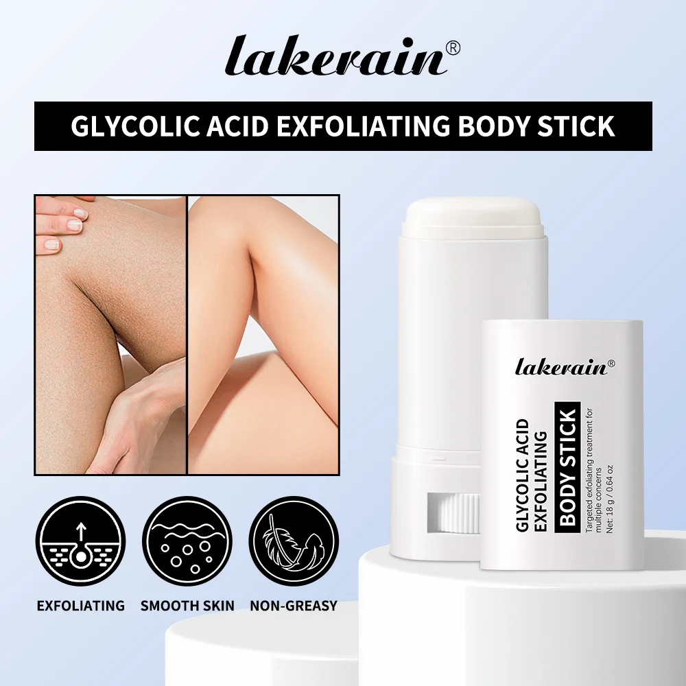 Lakerain Exfoliating Body Stick Multiple Glycolic Acid Cleaning Long-lasting Moisturizing Nourishing Smoothing Skin Care image 2