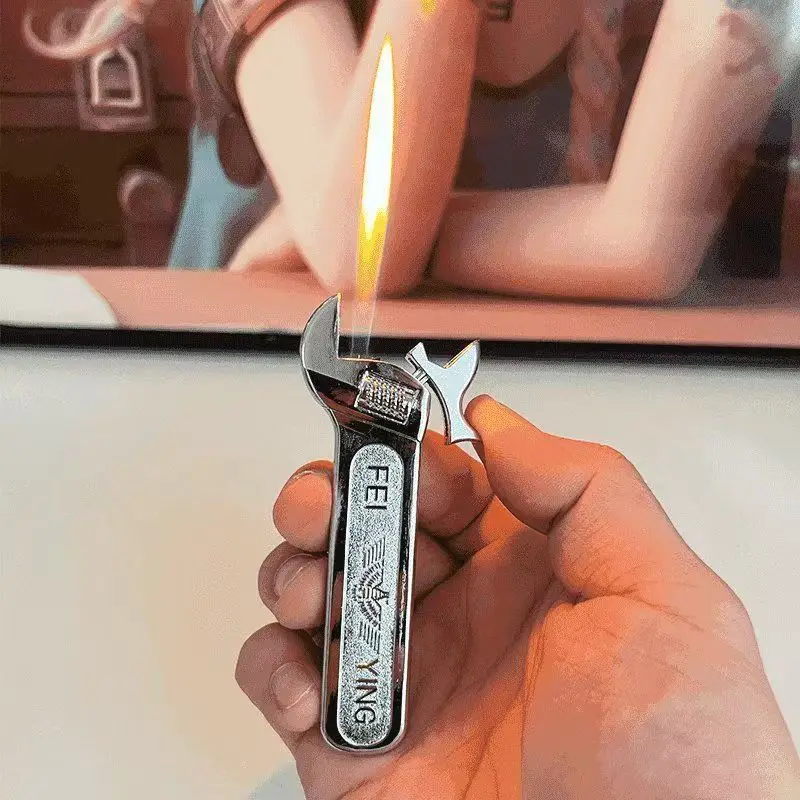 

Portable Mini Loop Inflatable Lighter Personalized Open Flame Metal Lighter Indoor/Outdoor Multi purpose Cigarette Accessories