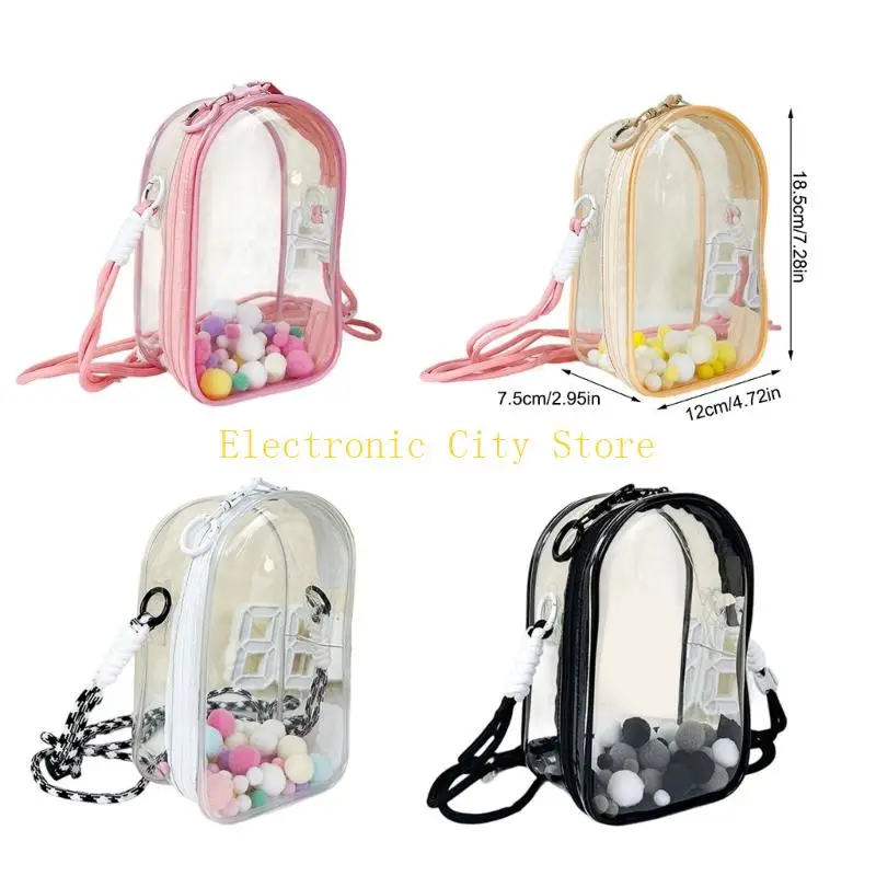 Borsa a tracolla a tracolla Clear Clear Pvc Pocchi