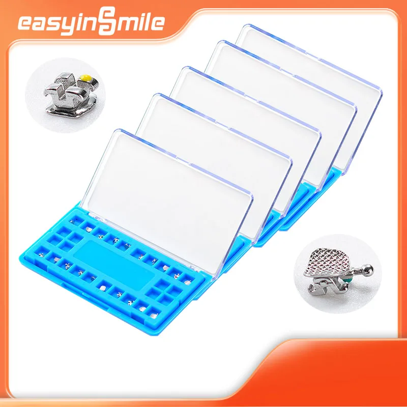 

Metal Orthodontic Brackets Easyinsmile Ortho Material Brackets Braces ROTH /MBT 345 Hook 022 for Arch Wires Mesh Base