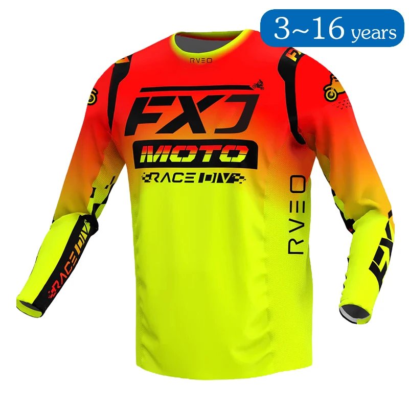 

Children's off-road motorcycle jersey Motocross shirt Boys Girls 3 4 5 6 7 8 9 10 11 12 13 14 15 16 years old mx bmx Enduro Kid