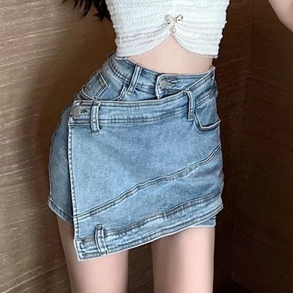 Anti-exposure Skirt High Waist Shorts Brand New Condition Commuting Outfit Four Seasons Applicable Polyester Fabric