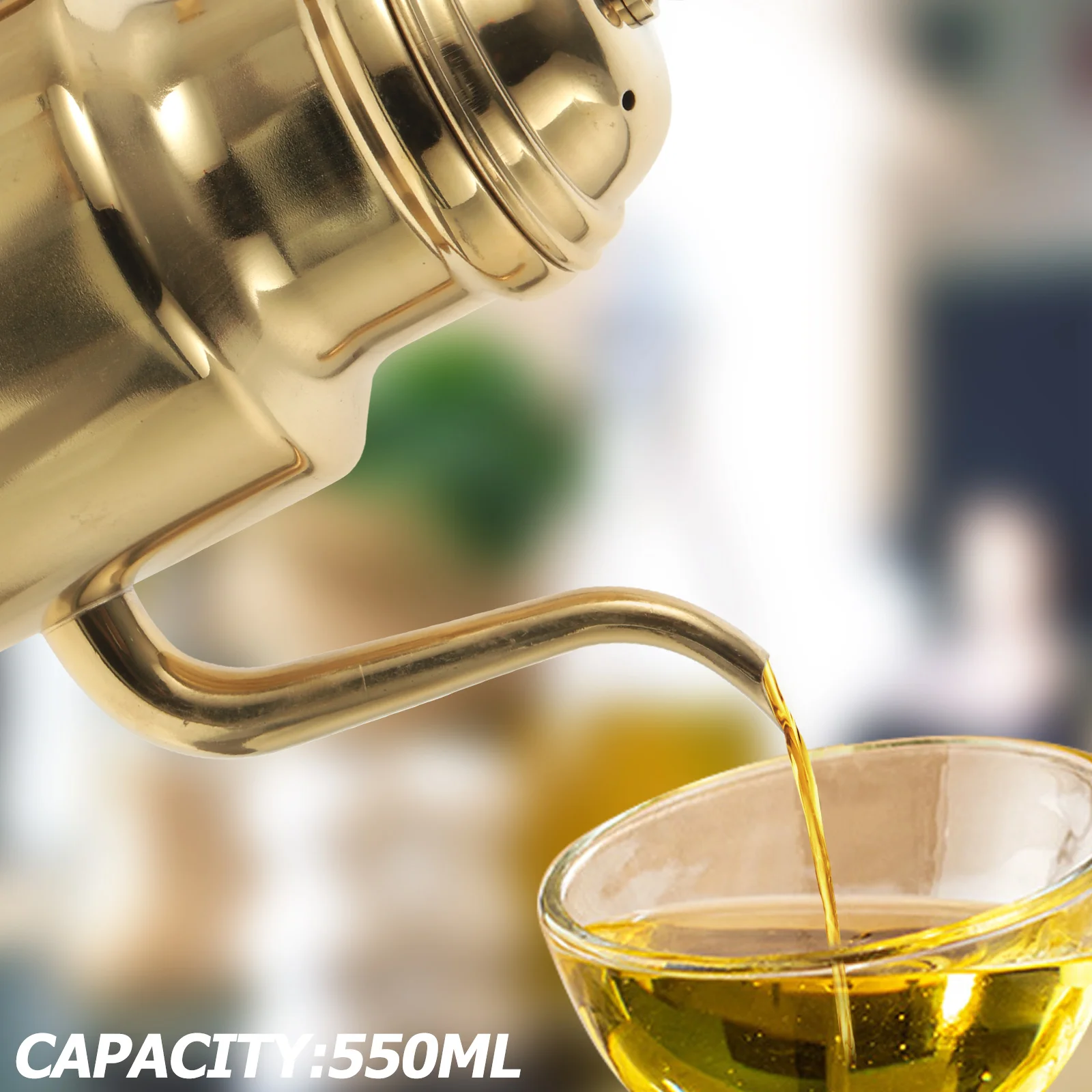 

Stainless Steel Oil Kettle Safe Household Oil Container Multi-Function Vinegar Dispenser Convenient Kitchen Accessory