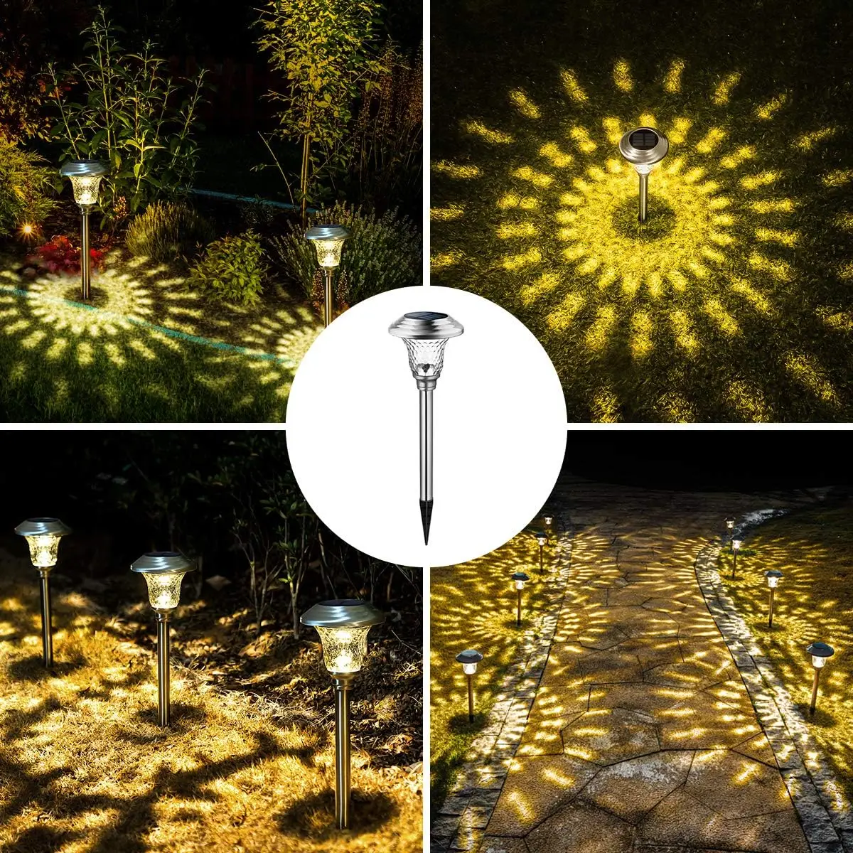 Lantern Lights Clear Glass 6x6 Post Fit RGB Color Changing Weatherproof Summer Multicolor view 3