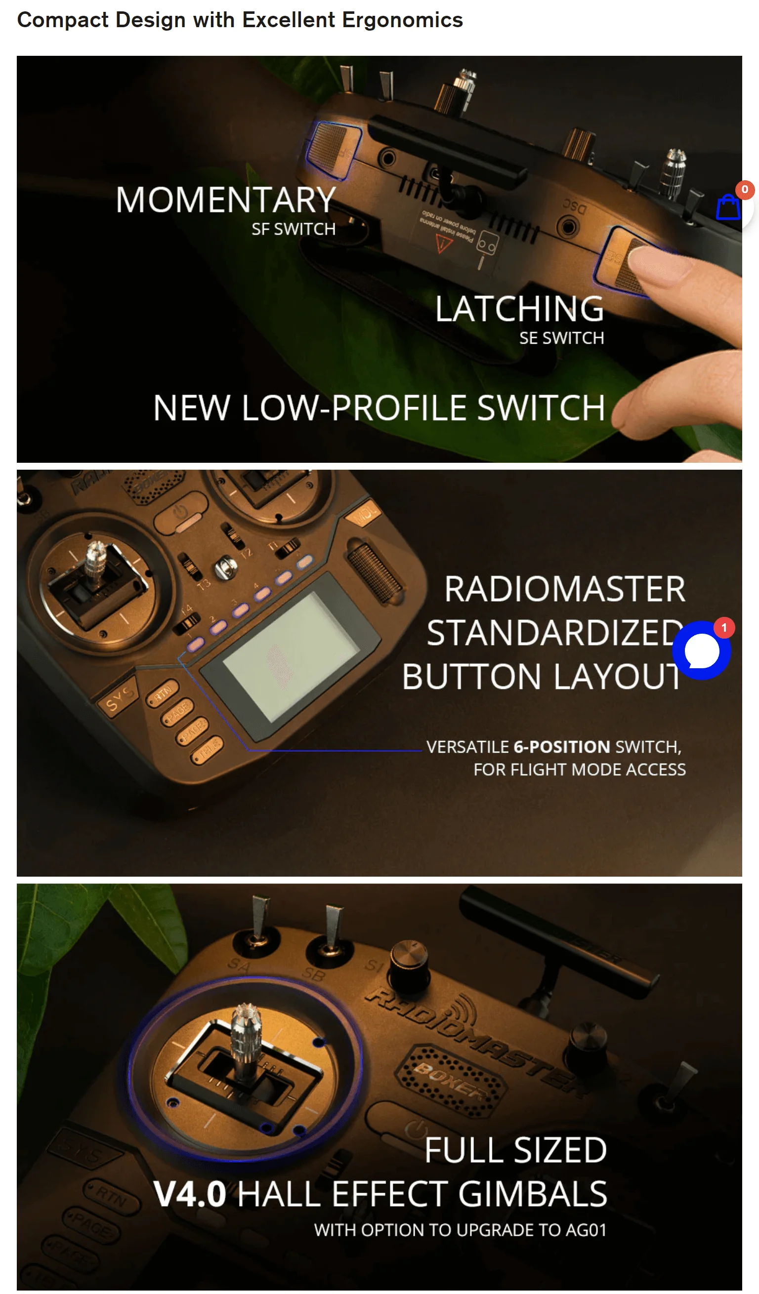 RADIOMASTER Boxer Radio Controller M2 FCC/LBT 4in1 ELRS 2,4G 16ch Hall Gimbals Sender EdgeTX für FPV Drone – Detail 3