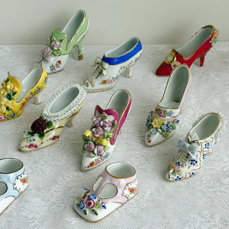 Nordic Hand-painted High Heels Shape Sculpture Ornaments Living Room Entrance Bedroom Desktop Furnishings Crafts Birthday Gifts
